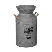 Pot à Lait Déco Vintage 'Zinc' 48cm Gris