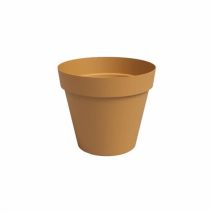 Pot de fleurs d'extérieur – Capri 40 MA – Jaune miel – Dimensions : L40 x P40 x H34,7 cm – Plastique léger et résistant