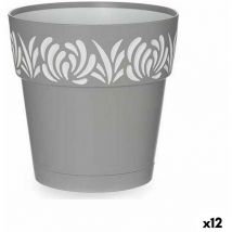 Stefanplast - Pot d'arrosage gaia grey 15 x 15 x 15 cm white plastic (12 pièces)
