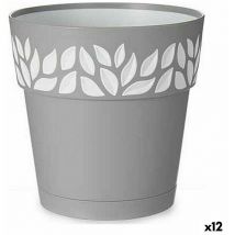 Stefanplast - Pot d'arrosage gris 15 x 15 x 15 cm white plastic (12 pièces)