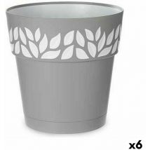 Stefanplast - Pot d'arrosage cloe gris plastique 25 x 25 x 25 x 25 cm (6 pièces)