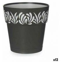 Stefanplast - Pot d'arrosage gaia anthracite plastique 15 x 15 x 15 x 15 cm (12 pièces)