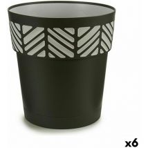 Stefanplast - Pot d'arrosage orfeo anthracite plastic 29 x 29 x 29 x 29 cm (6 pièces)