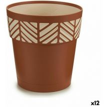 Stefanplast - Pot d'arrosage orfeo terracotta plastic 19 x 19 x 19 cm (12 pièces)