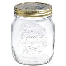 Boite de stockage – Pot à couvercle métallique – 700 ml – Verre avec couvercle métallique – Compatible lave-vaisselle