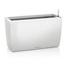 Lechuza - Pot de fleur Cararo Premium - kit complet, blanc brillant