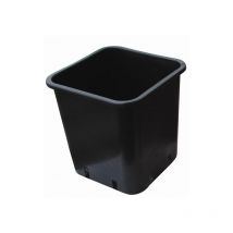 Indoor Discount - Pot carré plastique noir 13x13x18 2,4L x 100pcs