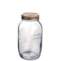 Pot à couvercle métallique – Boite de stockage – Hauteur 21,5 cm, Largeur 11 cm, Longueur 8,5 cm – Bormioli