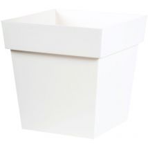 Pot de fleur carré Toscane 39 x H.39 cm - Blanc EDA