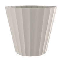 Pot Doric Blanc Cassé Résistant, Design Classique, Idéal Pour Plantes - Plastiken