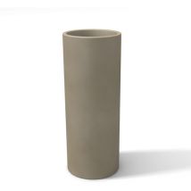 Kloris - Pot de fleur jardinière tourterelle rond haut pour plantes moderne en résine mod. Barocco