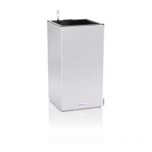 Lechuza - Pot de fleur Canto Stone Colonne 30 - kit complet led, blanc quartz