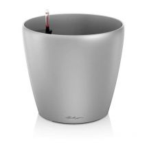 Lechuza - Pot de fleur Classico Premium 70 - kit complet, argent métallisé