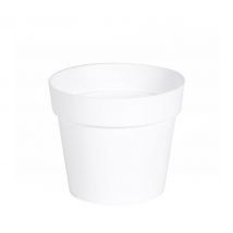 Pot de fleur Toscane Ø13 x 11,6 cm rond - 1,1 litres - Blanc EDA