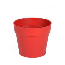 Pot de fleur Toscane Ø13x11,6cm rond - 1,1L - Rouge rubis