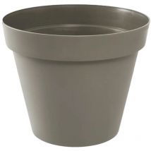 Pot de fleur Toscane Ø13 x 11,6 cm rond - 1,1 litres - taupe EDA
