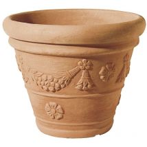 Brixo - Pot de fleurs ø 67 x H52 cm en résine Couleur Terre cuite Torpea Telcom