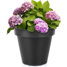 Pot de fleurs d'extérieur – 29 cm – Plastique noir recyclé – Résistant aux intempéries – P. Outillage