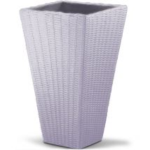 Markenartikel - Pot de fleurs 70x40x40 cm 59 l Bac à fleurs aspect polyrotin jardin terrasse intérieur extérieur jardinière cache-pot Anthracite ou