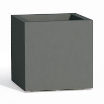 Idralite - Pot de fleurs carré en résine h 40 mod. Cube 40x40 cm gris