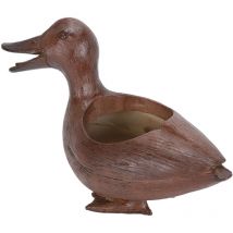 Pot de fleurs décoratif en résine en forme de canard, imperméable, pour jardin, terrasse, balcon