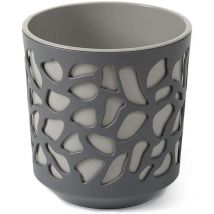 Pot de fleurs duet 300 mm - Taupe et Anthracite