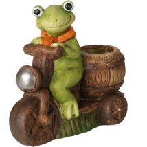 Pot de fleurs en céramique en forme de grenouille, 15 cm