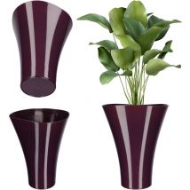 Pot de Fleurs en Plastique, diamètre de 16 à 16,5 cm, 13 Couleurs, Surface Brillante, Protection pour Cactus, Fleurs de souci, fougère, Pot de Fleurs