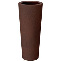 Ficus 80 Jardinière Ronde Et Haute Pour L'Intérieur Et L'Extérieur Pour Plantes Et Fleurs Très Résistante Aux Intempéries. Fabriqué En Polyéthylène En