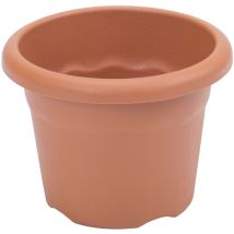 Pot d'injection couleur terracotta Ø22cm Plastiken Pot en polypropylène - Couleur terre coton - Dimensions 22 x 16 cm