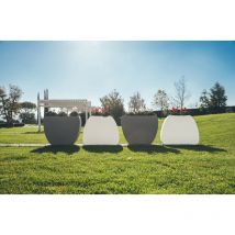 Monacis - Pot de Fleurs en résine 100x31 cm h 40 mod. Heart Anthracite