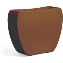 Monacis - Pot de Fleurs en résine 100x31 cm h 40 mod. Heart Marron