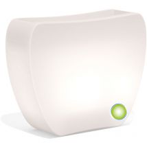 Tekcnoplast - Pot de Fleurs lumineux angulaire en résine 57X31 cm h Led Vert mod. Heart Led 50 Led Vert