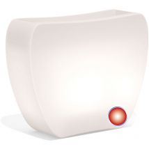 Tekcnoplast - Pot de Fleurs lumineux angulaire en résine 57X31 cm h Led Rouge mod. Heart Led 50 Led Rouge