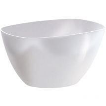 Pot de Fleurs Ovale Blanc 1L. 198x130x102 mm