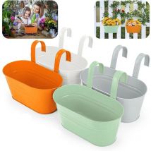 Blumentopf - Blumentopf für den Außenbereich, Set mit 4 Töpfen, 4 Farben