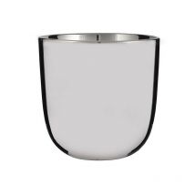 Pot De Fleurs Rond Argent Chaz Ø17x16,5cm