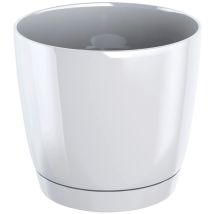 Zanvic - Pot rond en plastique Prosperplast Coubi Round p blanc 28 (longueur) x 28 (largeur) x 26,2 (hauteur) cm