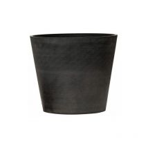 Pot de fleurs rond en plastique recyclé - Noir 40 cm