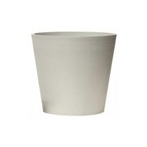 Novavita - Pot de fleurs rond en plastique recyclé - Gris beton 30 cm