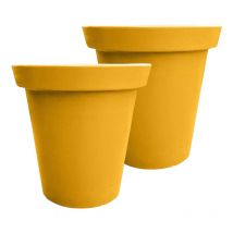 Plast'up Rotomoulage - Pot de fleurs rond xxl delight 75l- lot de 2