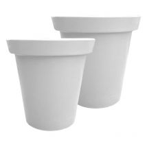 Plast'up Rotomoulage - Pot de fleurs rond xxl delight 75l- lot de 2