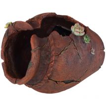 Pot de fleurs solaire, lampe décorative éclairée pour la maison et le jardin, vase à fleurs antique, effet lumineux, récipient romain, 1x led blanc