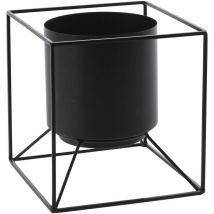Home Styling - Pot de fleurs sur support cube, métal, 18 x 18 x 18 cm