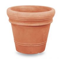 Vase Ducale Lisse Double Bord Anthracite - 40 cm