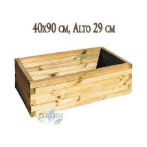 Suinga - Jardinière en bois pour jardin et terrasse 40x90 cm, hauteur 29 cm
