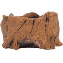 Pot en bois créatif vintage imitation bois pile arbre bois pot de fleur charnu micro paysage plante ciment pot de fleur