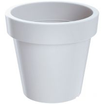Bergland - Pot en plastique Lofly avec support en couleur blanche 13,4 (l) x 13,4 (l) x 12 (h) cm