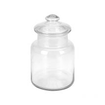 Pot en verre avec couverc