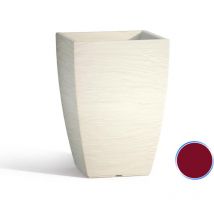 Idralite - Pot extérieur en résine mod. Aloe carré 27X27 cm h 40 bordeaux